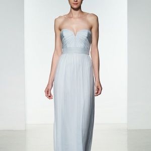 Elegant Amsale chiffon strapless dress